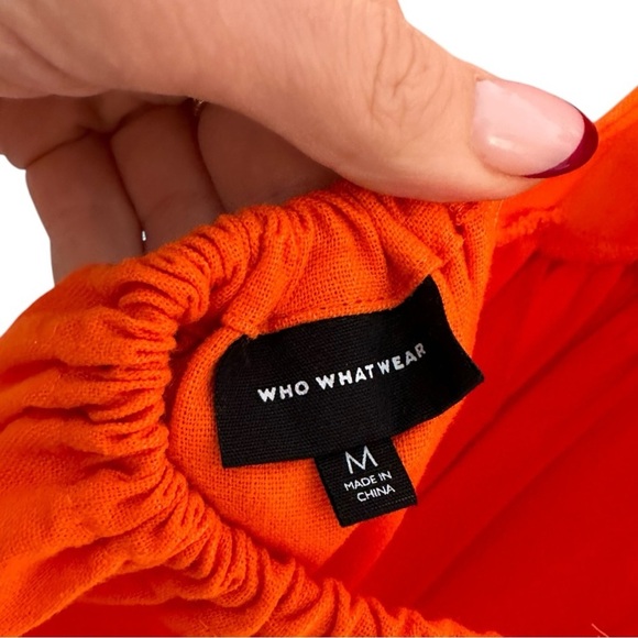 Who What Wear Dress Orange Medium - Picture 9 of 10